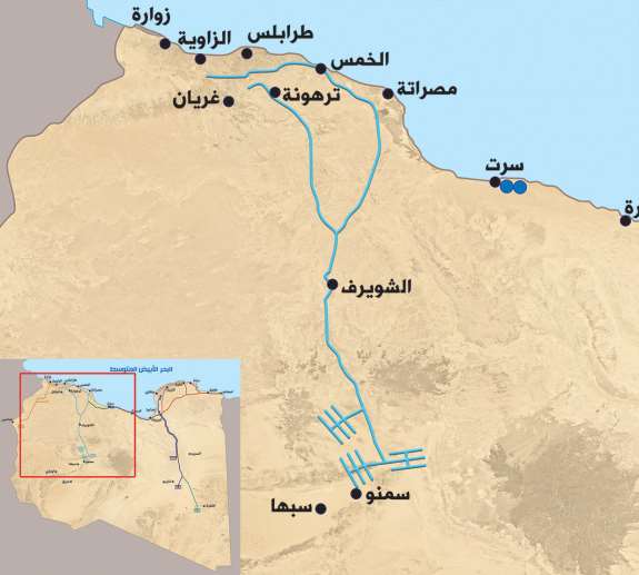 خريطة منظومة الحساونة سهل الجفارة